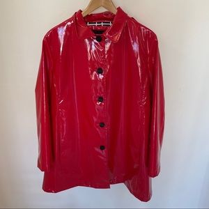 Jane Post NYC Red Classic Rain Jacket Size XL